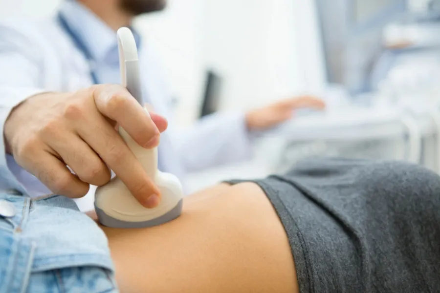 Exame de ultrassonografia realizado na Clínica Biocardio