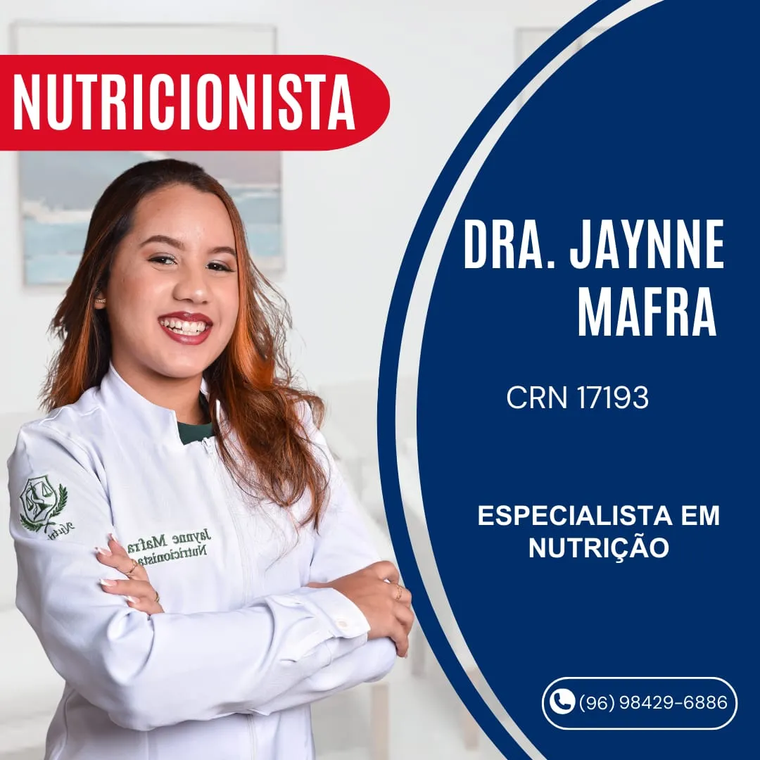 Dra. Jaynne Mafra Nutricionista na Clinica Biocardio em Macapá